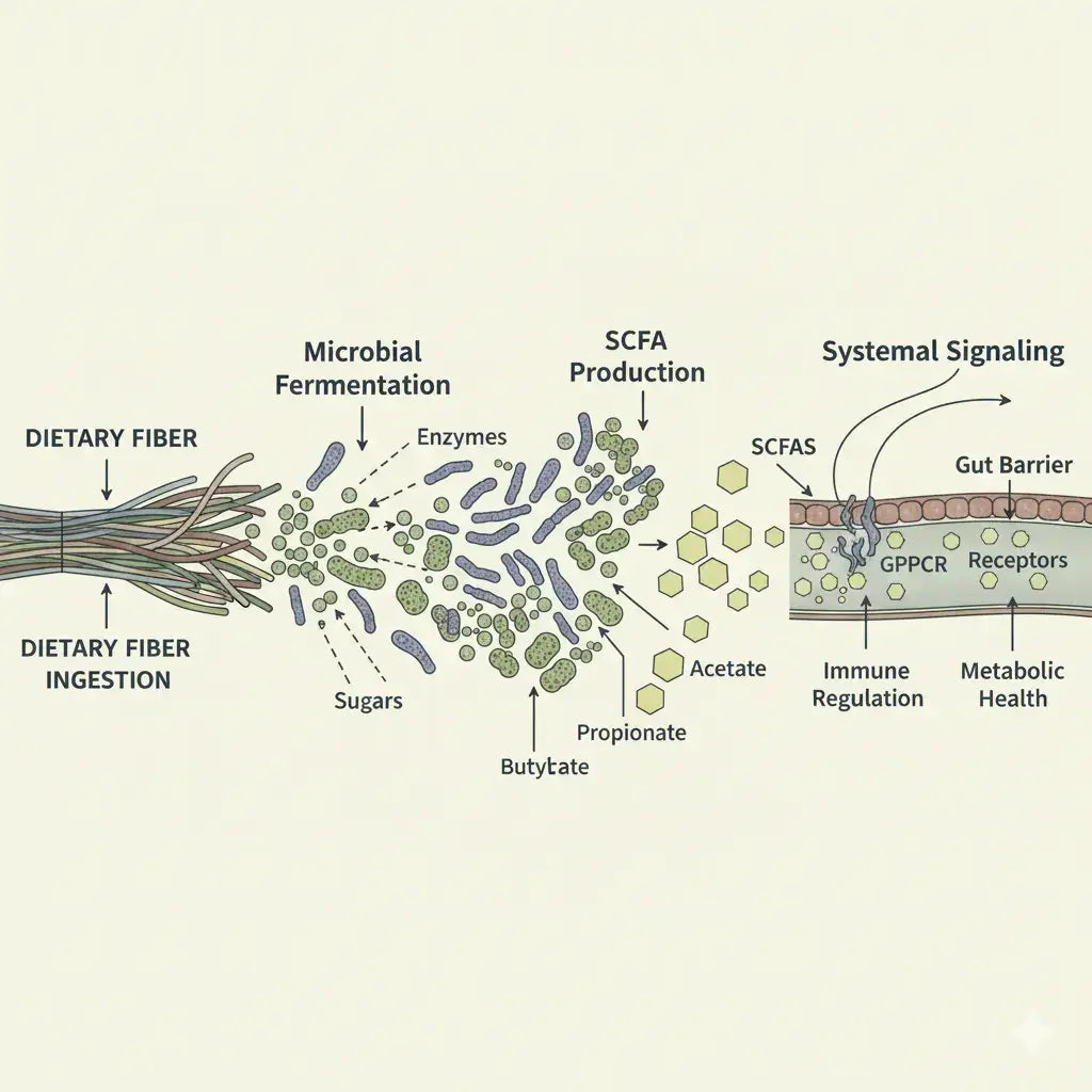 How SCFAs Link Fiber to Gut Health, Barrier Support, and Metabolic Balance